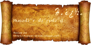Huszár Árpád névjegykártya